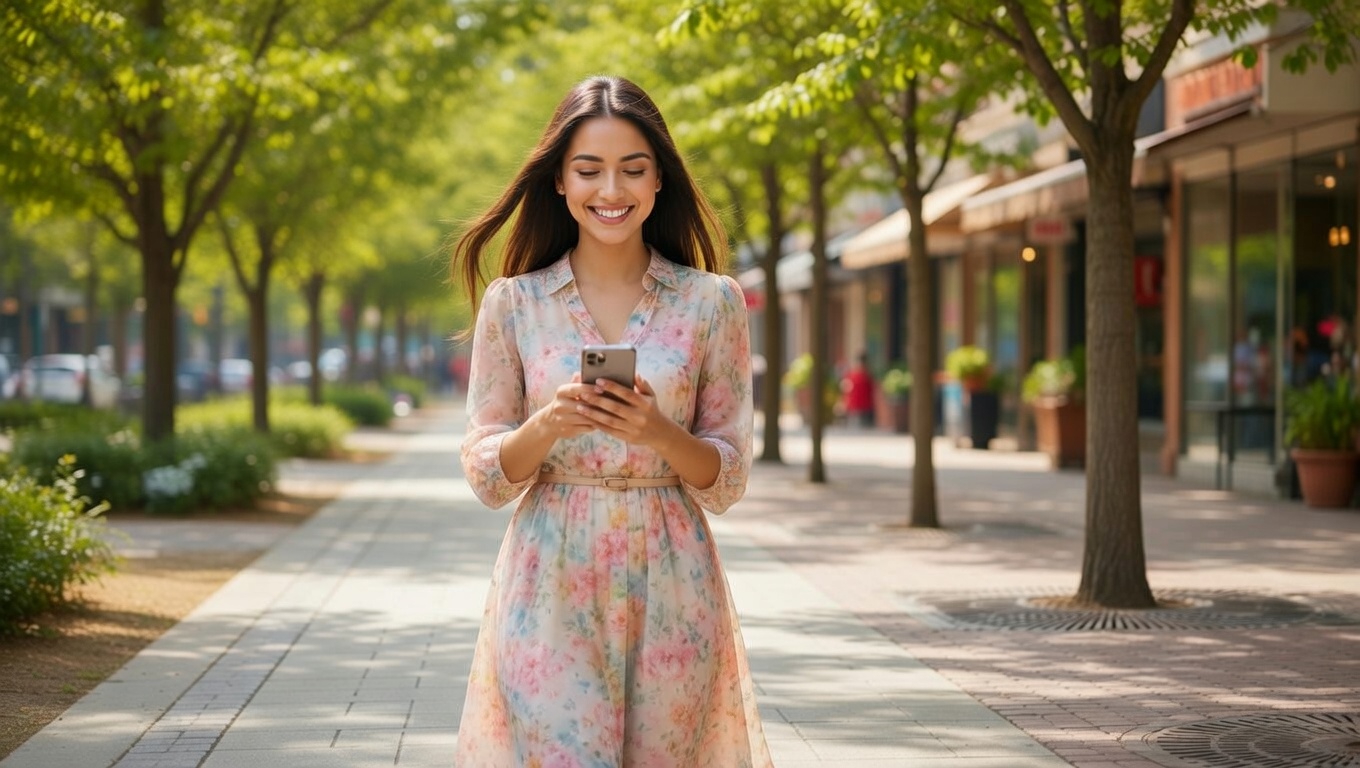Entrepreneur using phone