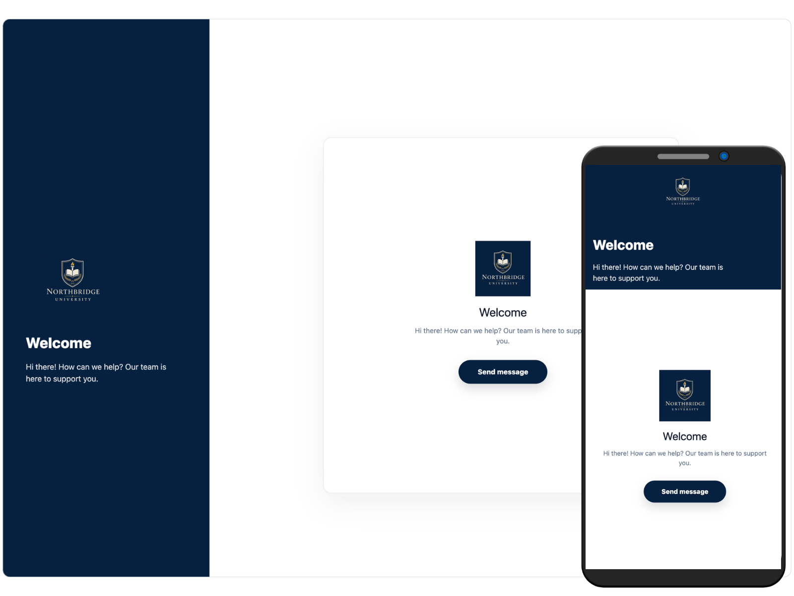 Dedicated Helplexa business chat page open in a web browser